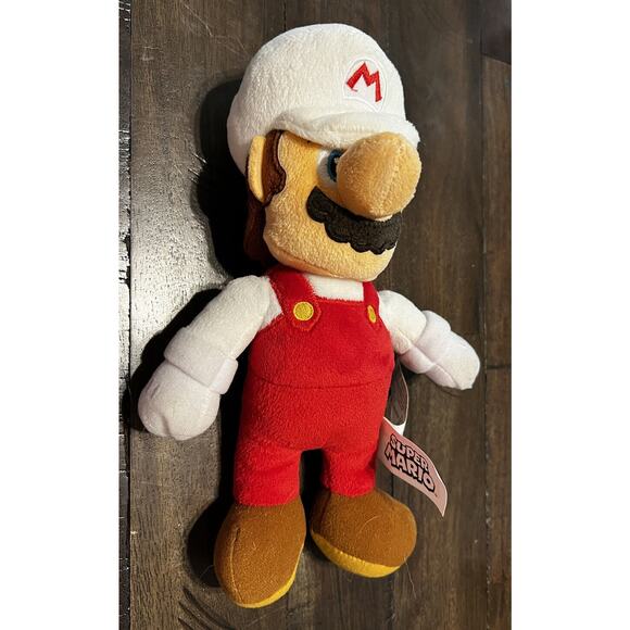 2021 Super Mario Stuffed Plush Figure White Hat Red Overalls Nintendo - Picture 3 of 13